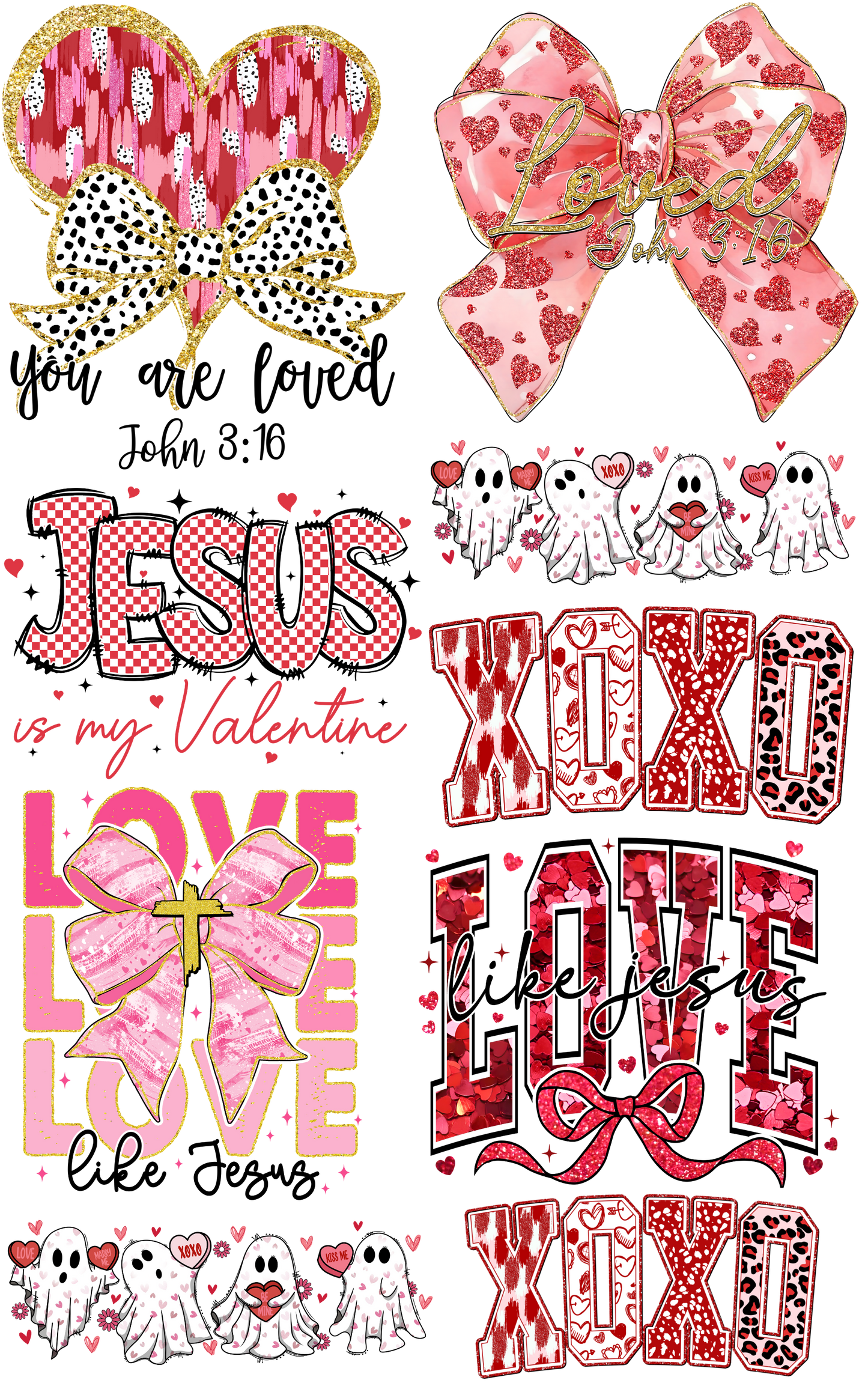 Valentines Gang Sheet 22.5"X36