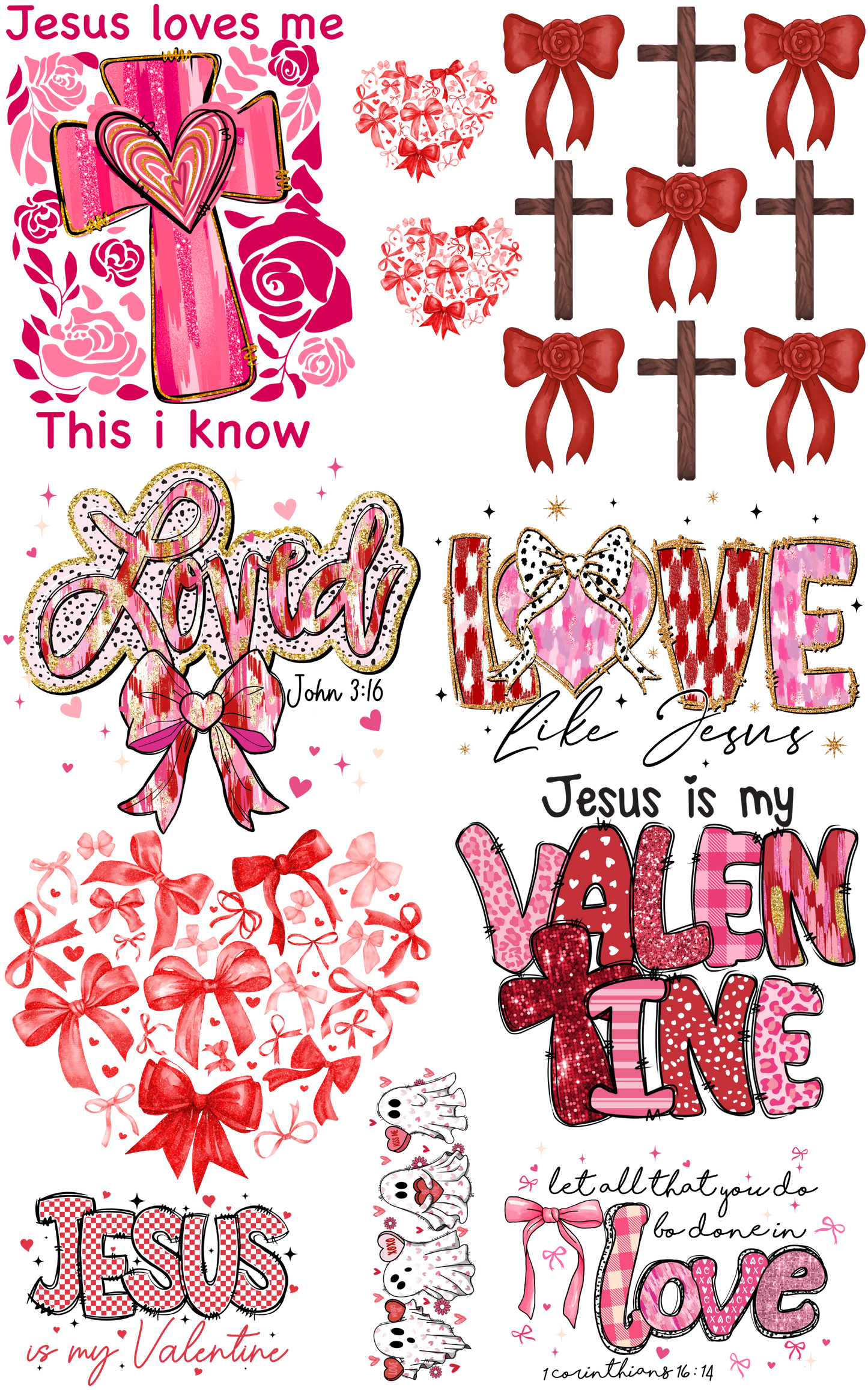 Valentines Gang Sheet 22.5"X36