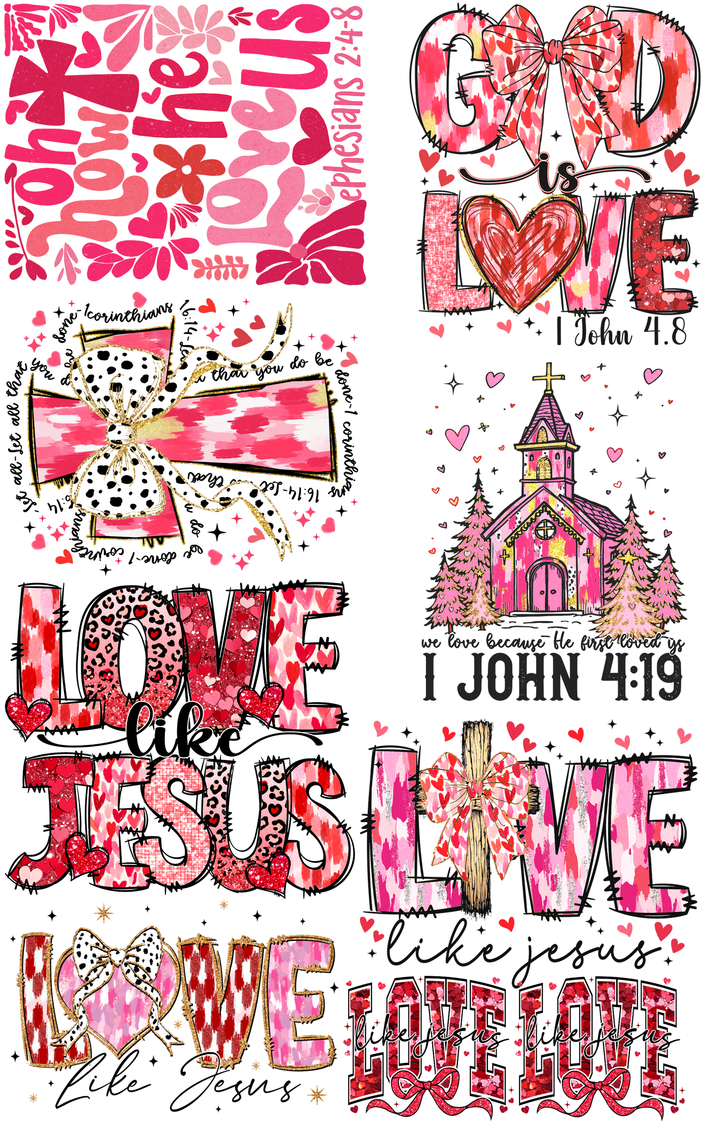 Valentines Gang Sheet 22.5"X36