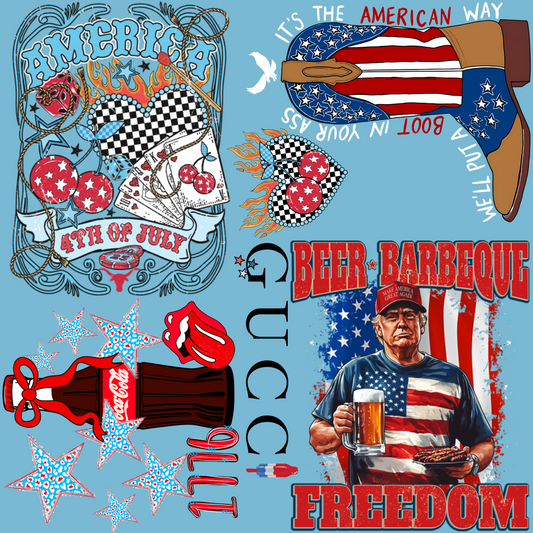 Merica adult/os Gangsheet 22.5"X24"