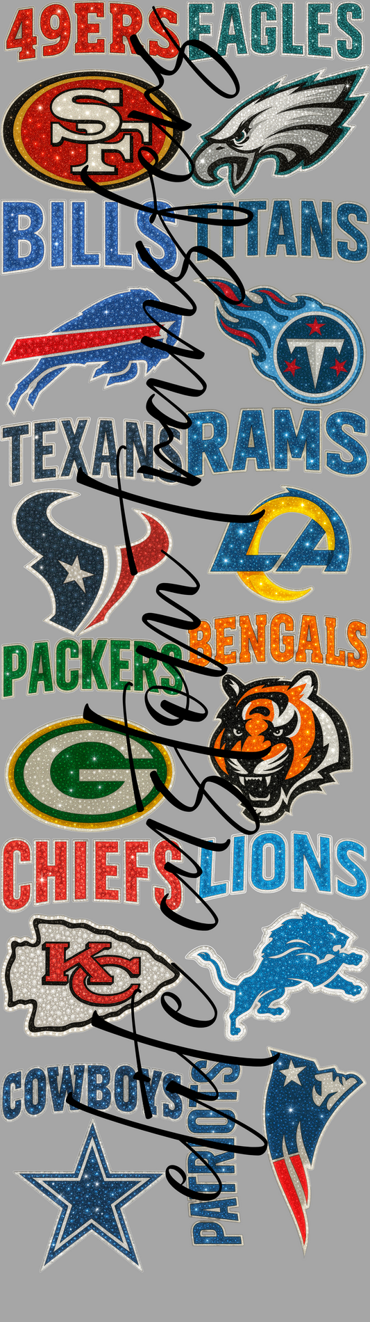 Glitter NFL 22.5"X84"