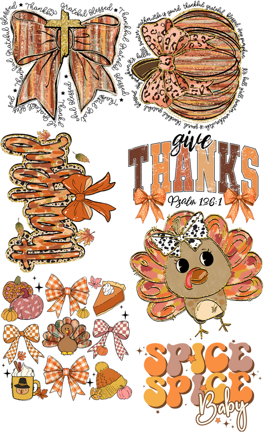 Fall gang sheet 23”X36”