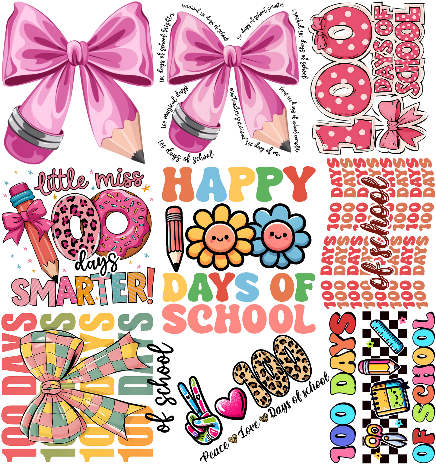 100 Days Gangsheet 22.5"X24"